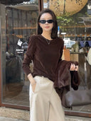 Elegant Velvet Long Sleeve Top（Z3620）