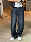 Side Seam Structured Wide Leg Jeans（Z3553）
