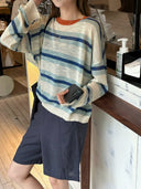 Contrast Stripe Knit Top（Z3249）