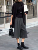 Vintage Wide-Leg Cropped Pants（Z1349）