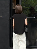 เสื้อท่อนบนคอวีผสมลูกไม้ (Z2167)