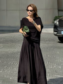 Structured Pleated Wide-Leg Culottes（Z1987)