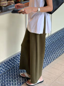 กางเกงลำลองเอวยางยืดแบบมีเชือกผูก (Z3324)
