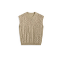 Crew Neck Marled Knit Vest（Z3288）