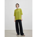 [Pre order] Casual Elastic Waist Flowing Cool Pants