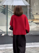 Color-Contrast Chunky Sweater（Z2715）