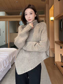 เสื้อสเวตเตอร์คอสูงชายเสื้อไม่สมมาตร (Z2656)