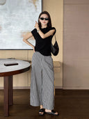 Textured Check Cropped Trousers（Z3341）