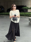 Soft Pleated A-Line Skirt（Z2080）