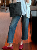 Vintage Straight Leg Denim Cropped Pants（Z3239）