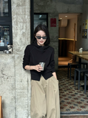 Áo nỉ có mũ khóa kéo đôi (Z3665)
