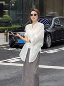 Relaxed Adjustable Side Button Casual Shirt（Z3390）
