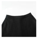 Elegant Drapey Black Midi Skirt（Z3639）