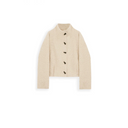Toggle Button Textured Cropped Jacket（Z3755）