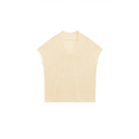V-Neck Rolled-Edge Knit Top（Z3273）