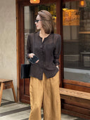 Textured French Minimalist Cardigan（Z3373）