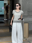 [Pre order] Breathable Fringe Knit Top