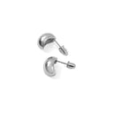 Vintage Versatile Silver Nugget Stud Earrings