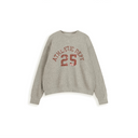 เสื้อสเวตเตอร์ทรงหลวมพิมพ์ลายตัวอักษรวินเทจ (Z3515)