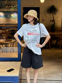 Comfort Letter Short-Sleeve Top（Z3292）