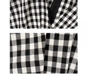 Checkered V-Neck Short-Sleeve Crop Top