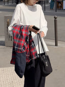 Lightweight Slit Long Sleeve Top（Z3380）