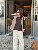 เสื้อสเวตเตอร์ถักเนื้อนุ่มคอกลม (Z3698)