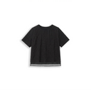 เสื้อท็อปเนื้อสัมผัสนุ่ม ชายเสื้อแต่งแผง (Z3433)