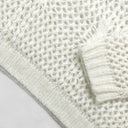 Sweater Rajut Leher Bulat Longgar Berlubang (Z1577)