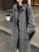 헤비급 스페클 셔월 칼라 코트（Z1228）