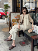 Tweed Layering Vest Jacket（Z3715）
