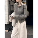 Double Zip Fine Knit Cardigan（Z3506）