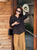Textured French Minimalist Cardigan（Z3373）