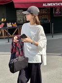 Lightweight Slit Long Sleeve Top（Z3380）