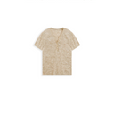 Half-Open Collar Marled Knit Top（Z3198）