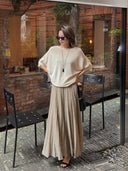 Elastic Waist Accordion Pleated Skirt（Z3177）