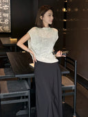 Reversible Twist Floral Knit Top（Z3376）