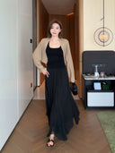 Elastic Waist Asymmetric Hem Skirt（Z3189）