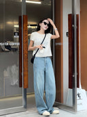 Machine-Washable Wide-Leg Jeans (Z1726)
