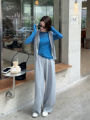 Back Elastic Waist Drapey Pants（Z3662）