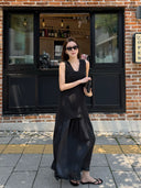 Flowy V-Neck Tiered Maxi Dress（Z3397）