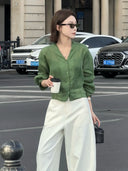 Minimalist V-Neck Versatile Shirt（Z1916）
