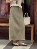 Frayed Hem Denim Skirt（Z3113）