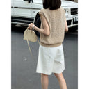 Pleated Silhouette Casual Shorts（Z3282）