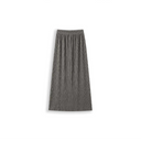Textured Elastic Waist Midi Skirt（Z3416）
