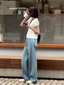 Machine-Washable Wide-Leg Jeans (Z1726)