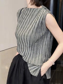 Textured sleeveless top