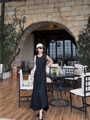 Spliced design dress (AM575)
