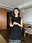 Mid-Length Slit Detail Vest（Z3383）