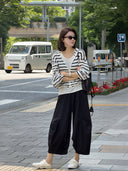 Elastic Waist Yamamoto Cropped Trousers（Z3308）